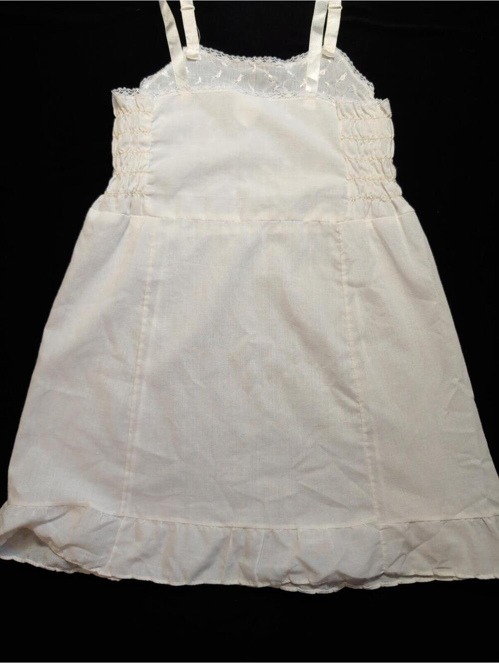 Vintage Stoneswear Girls White Full Slip/Dress Size 8 Lace Ruffle - Picture 2 of 4